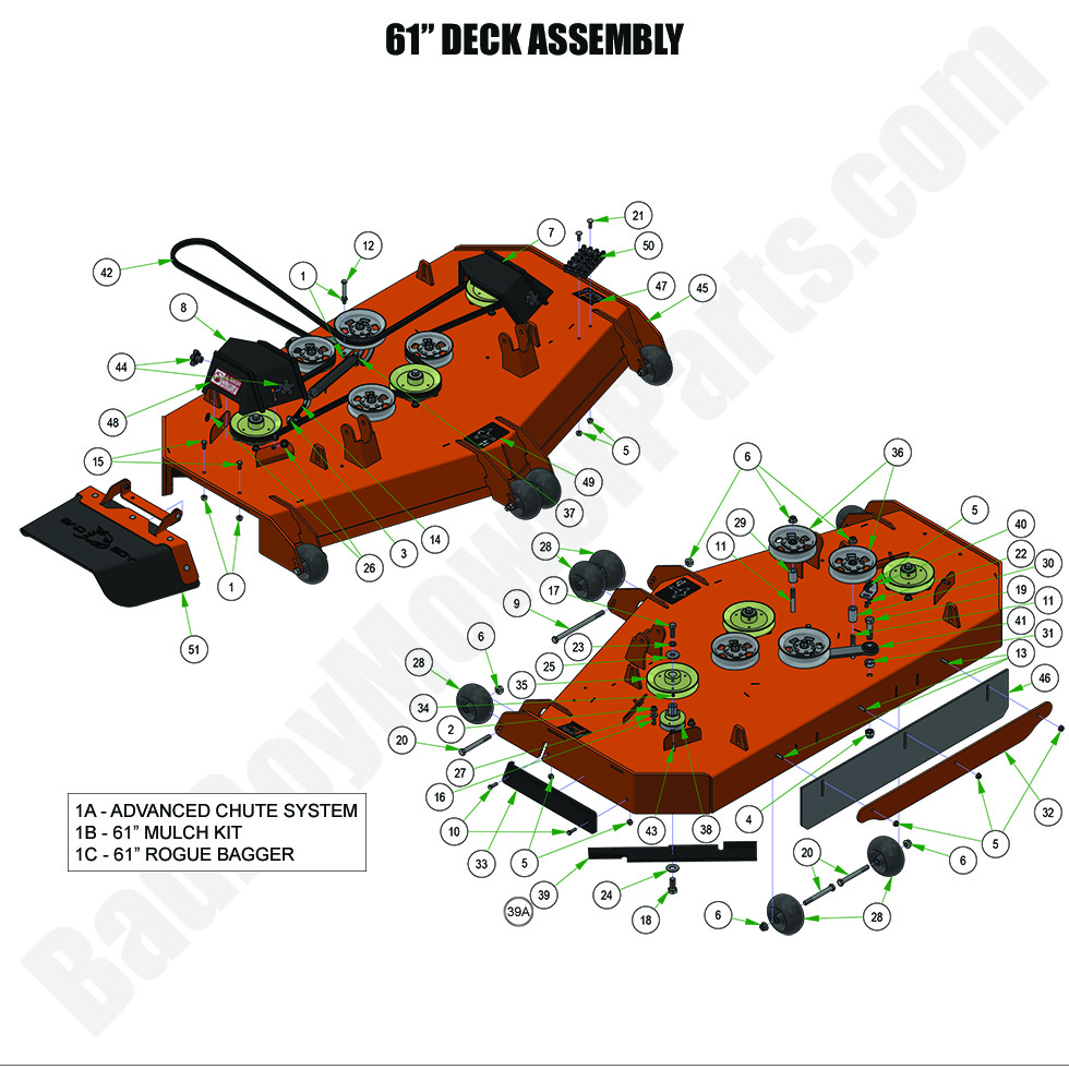2024 Rogue 61" Deck Assembly
